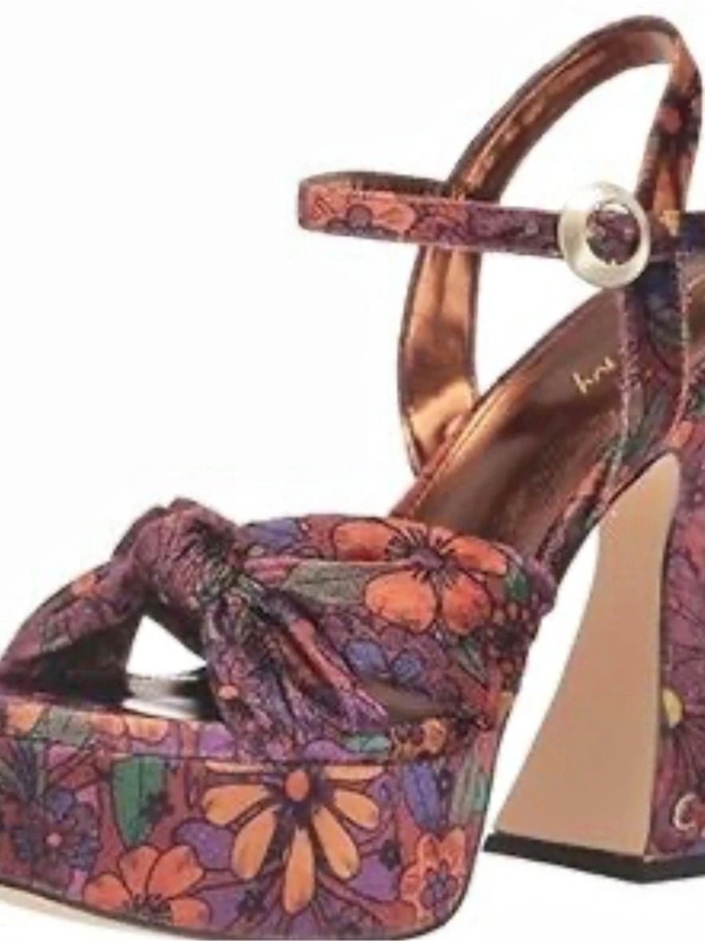 Circus by Sam Edelman Audrea Floral Platform Heels Purple & Orange US 8